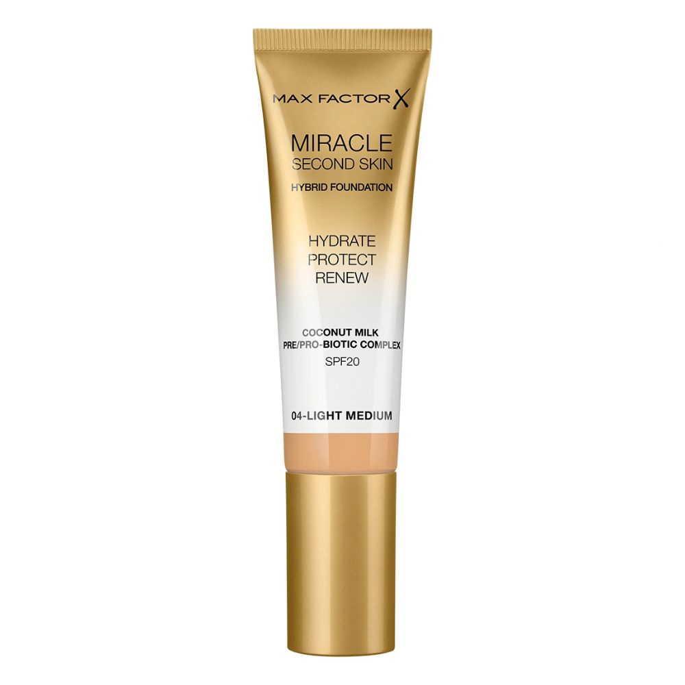 Max Factor Miracle Second Skin Foundation – Lightweight, Natural Finish