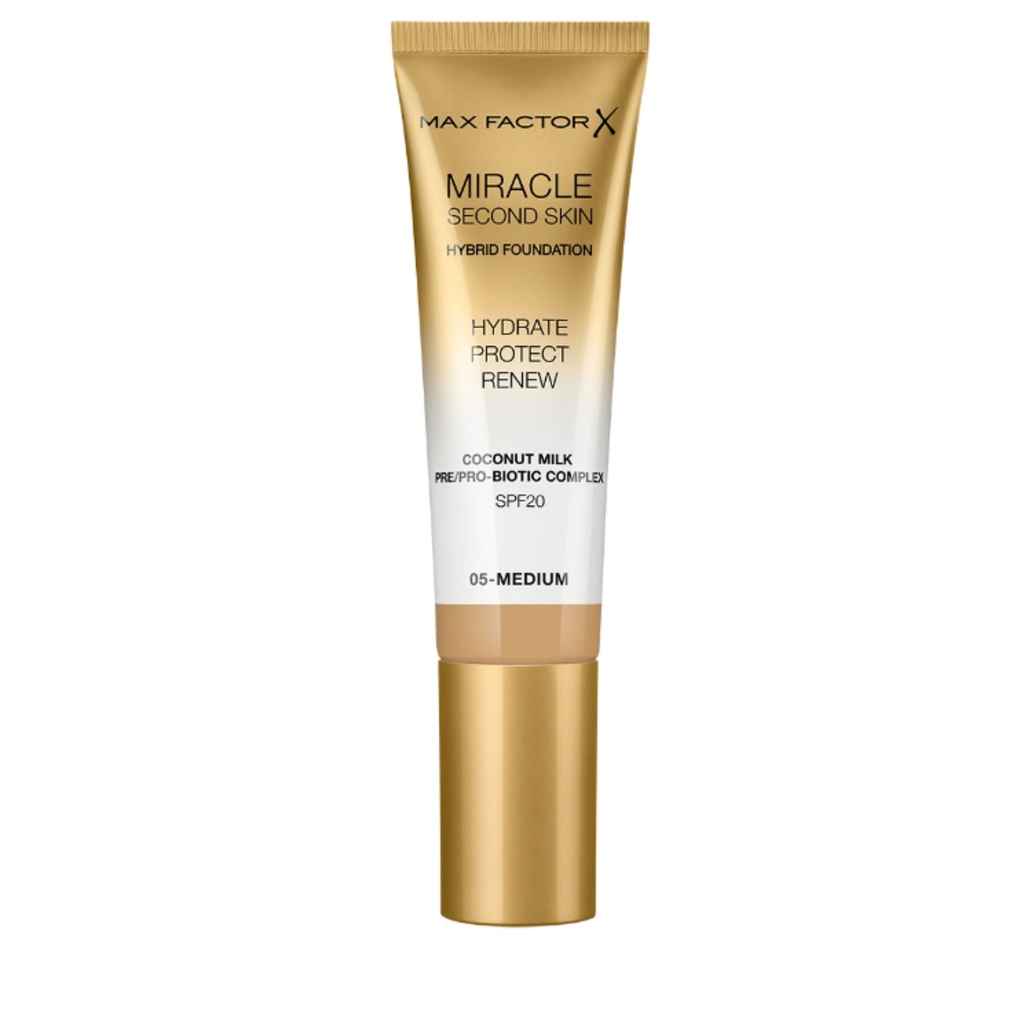 Max Factor Miracle Second Skin Foundation 05 Medium – Flawless, Natural Finish