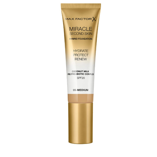 Max Factor Miracle Second Skin Foundation 05 Medium – Flawless, Natural Finish