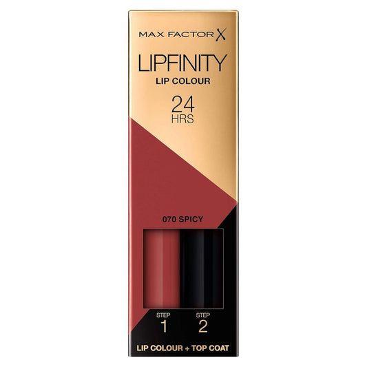 Max Factor Lipfinity Long Lasting Lip Colour 070 Spicy – 24H Kiss-Proof