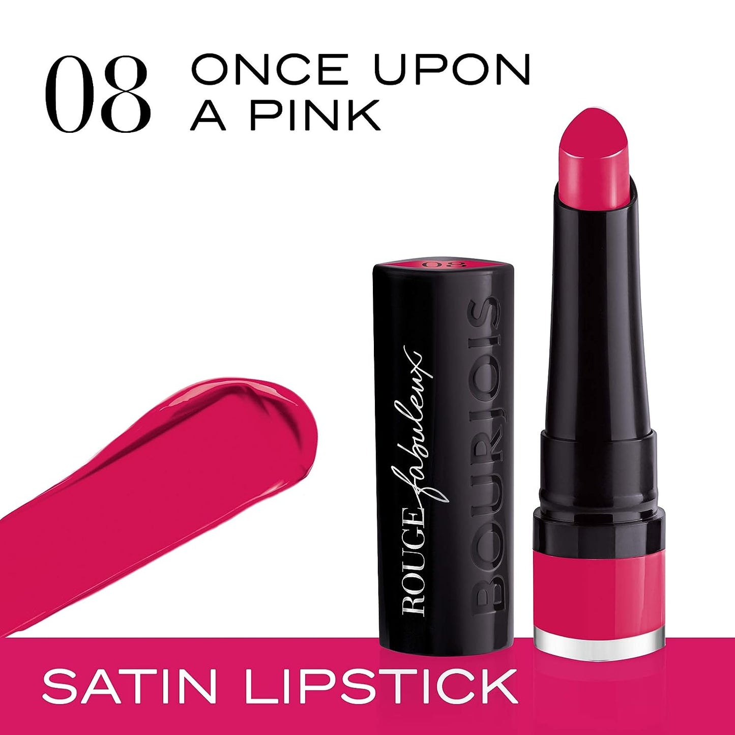 Bourjois Rouge Fabuleux Lipstick 08 Once Upon A Pink – Soft, Creamy Finish