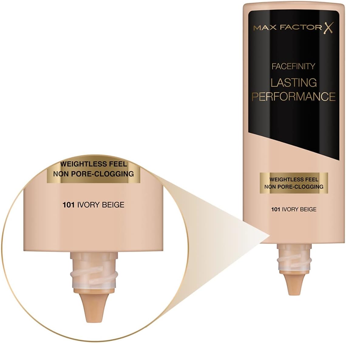 Max Factor Lasting Performance Foundation 101 Ivory Beige – 24H Warm-Neutral Finish