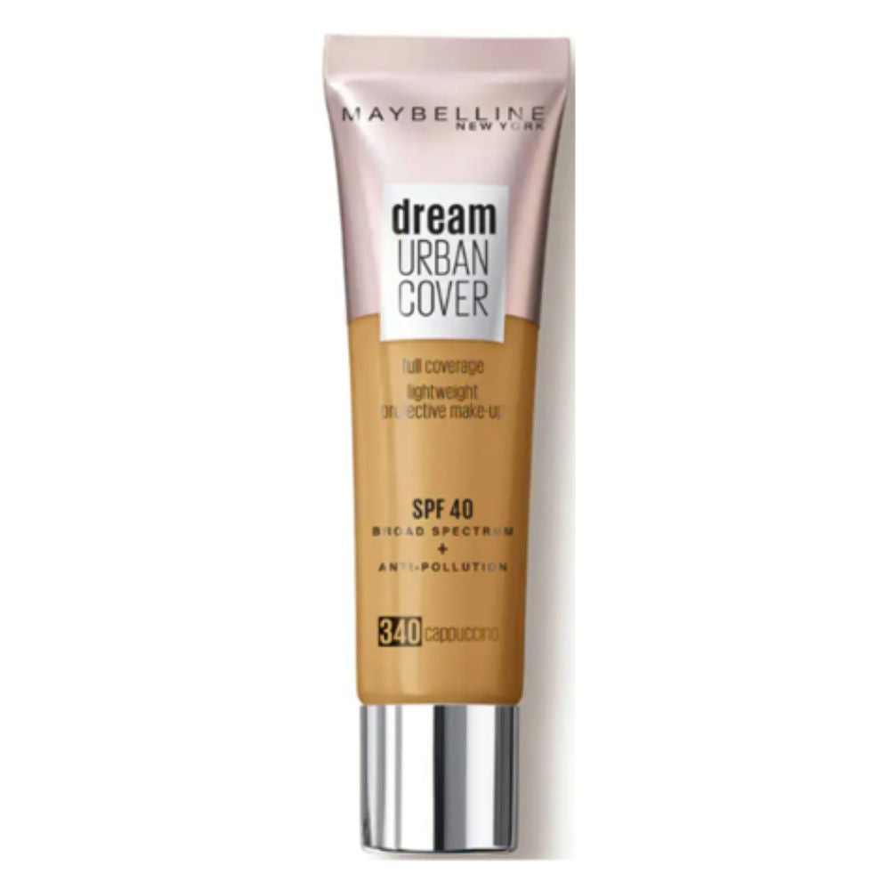 Maybelline Dream Urban Cover Liquid Foundation 340 Cappuccino – Full Coverage, SPF 40