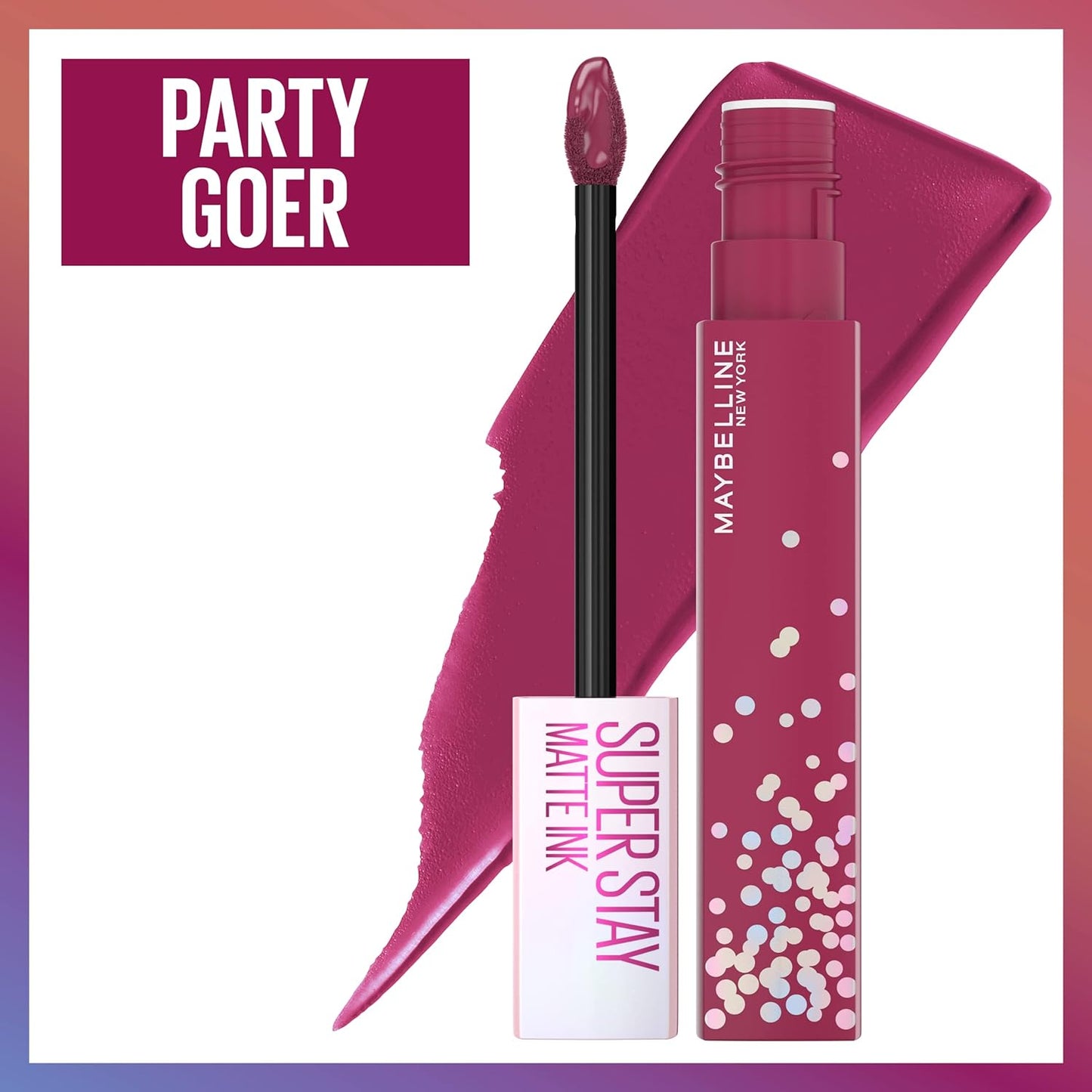 Maybelline Super Stay Matte Ink Liquid Lipstick 390 Life of The Party – Bold, Long-Lasting Color