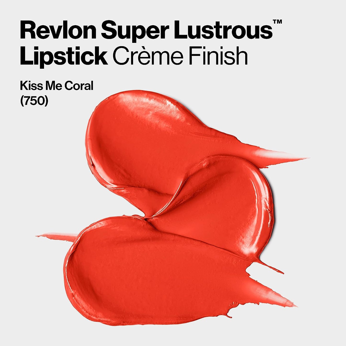 Revlon Super Lustrous Lipstick 750 Kiss Me Coral – Vibrant, Creamy Finish