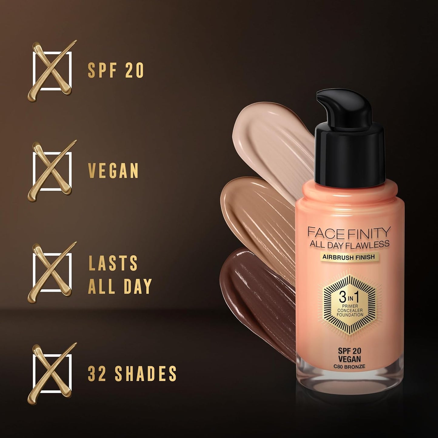 Max Factor Facefinity All Day Flawless 3 in 1 Foundation Range - Perfection in One