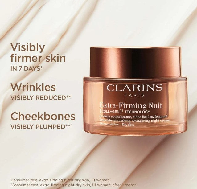 Clarins Extra Firming Night Cream – Overnight Renewal, Mature Skin