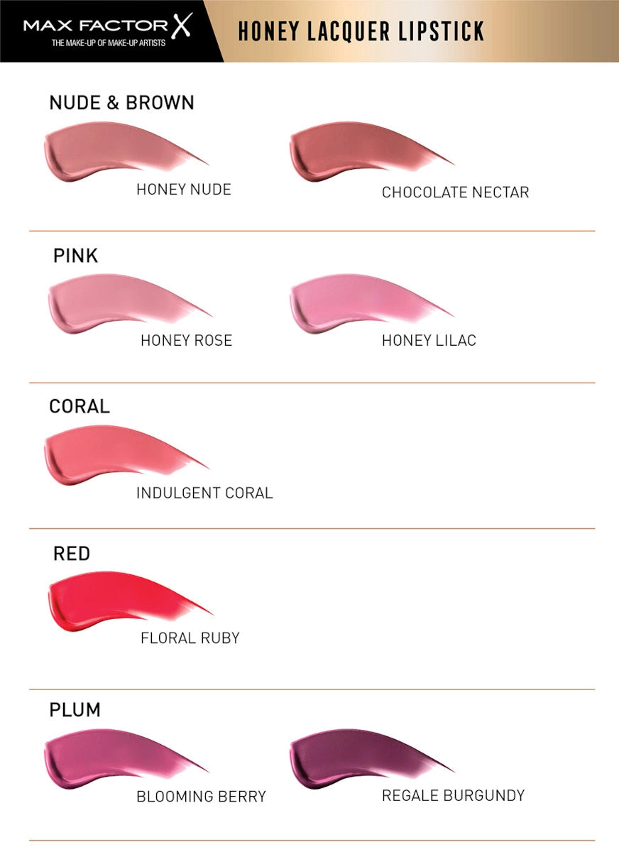 Max Factor Colour Elixir Honey Lacquer Lip Gloss Range