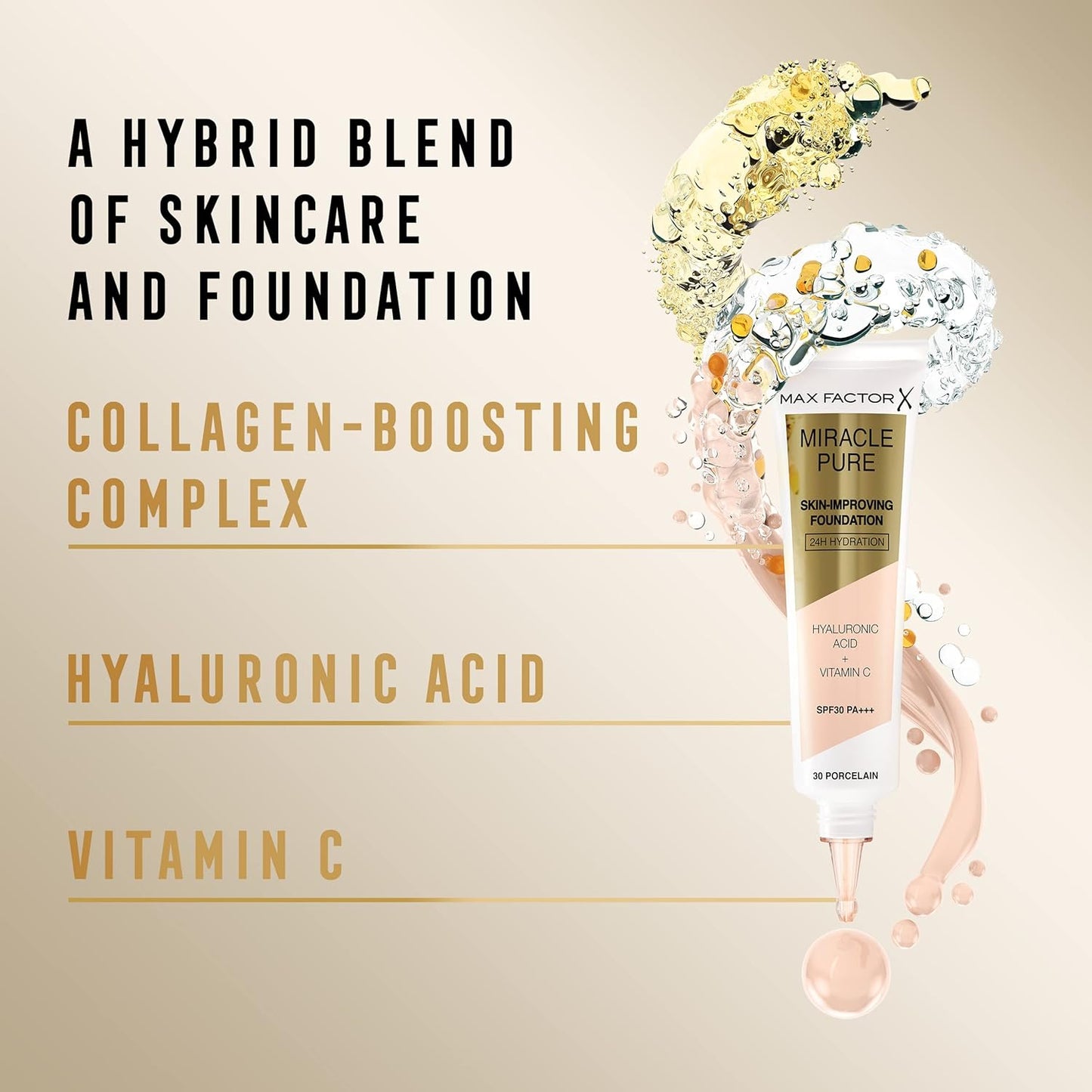 Max Factor Miracle Pure Skin-Improving Foundation – Natural Finish, Skincare Benefits