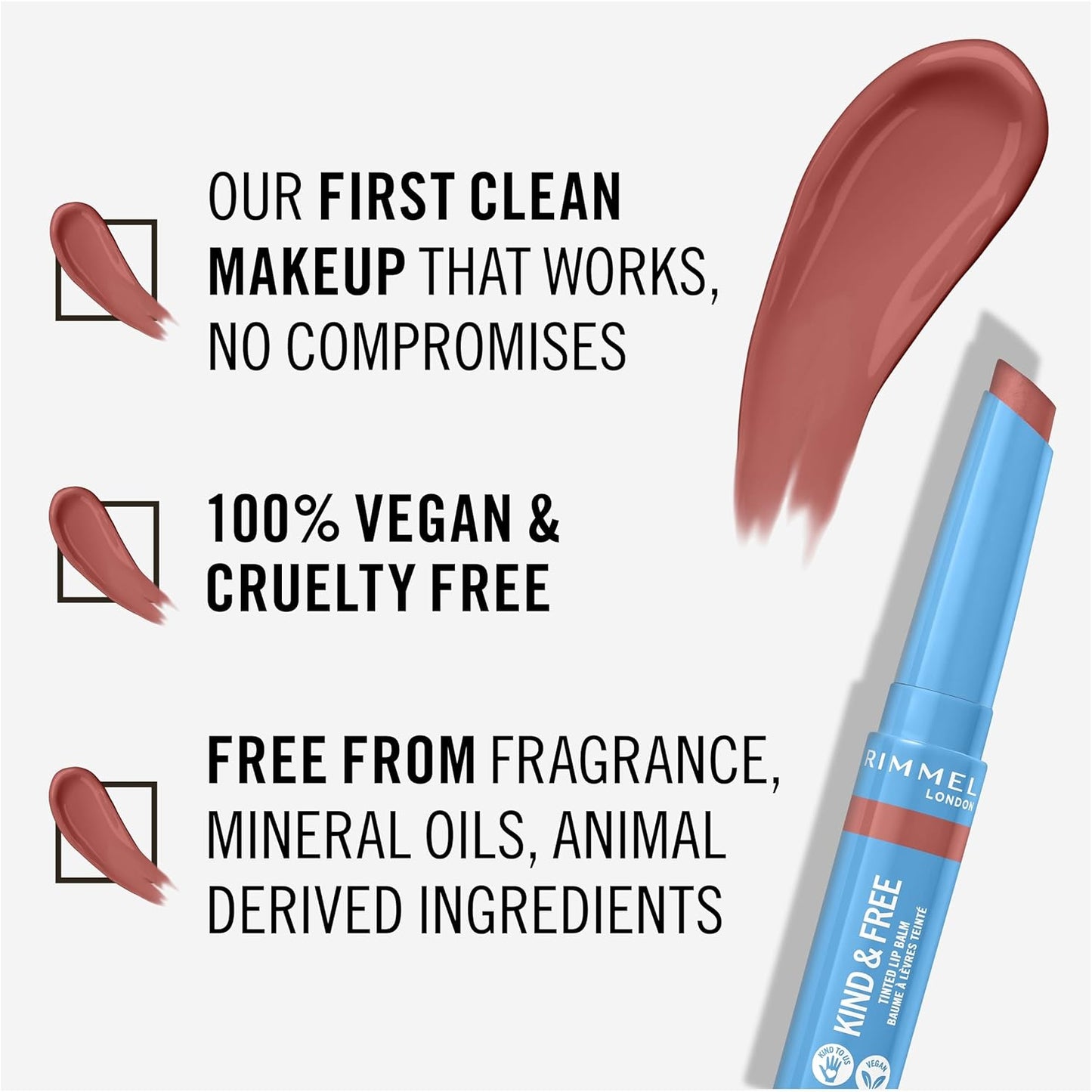 Rimmel Kind & Free Tinted Lip Balm – Hydrating, Natural Colour