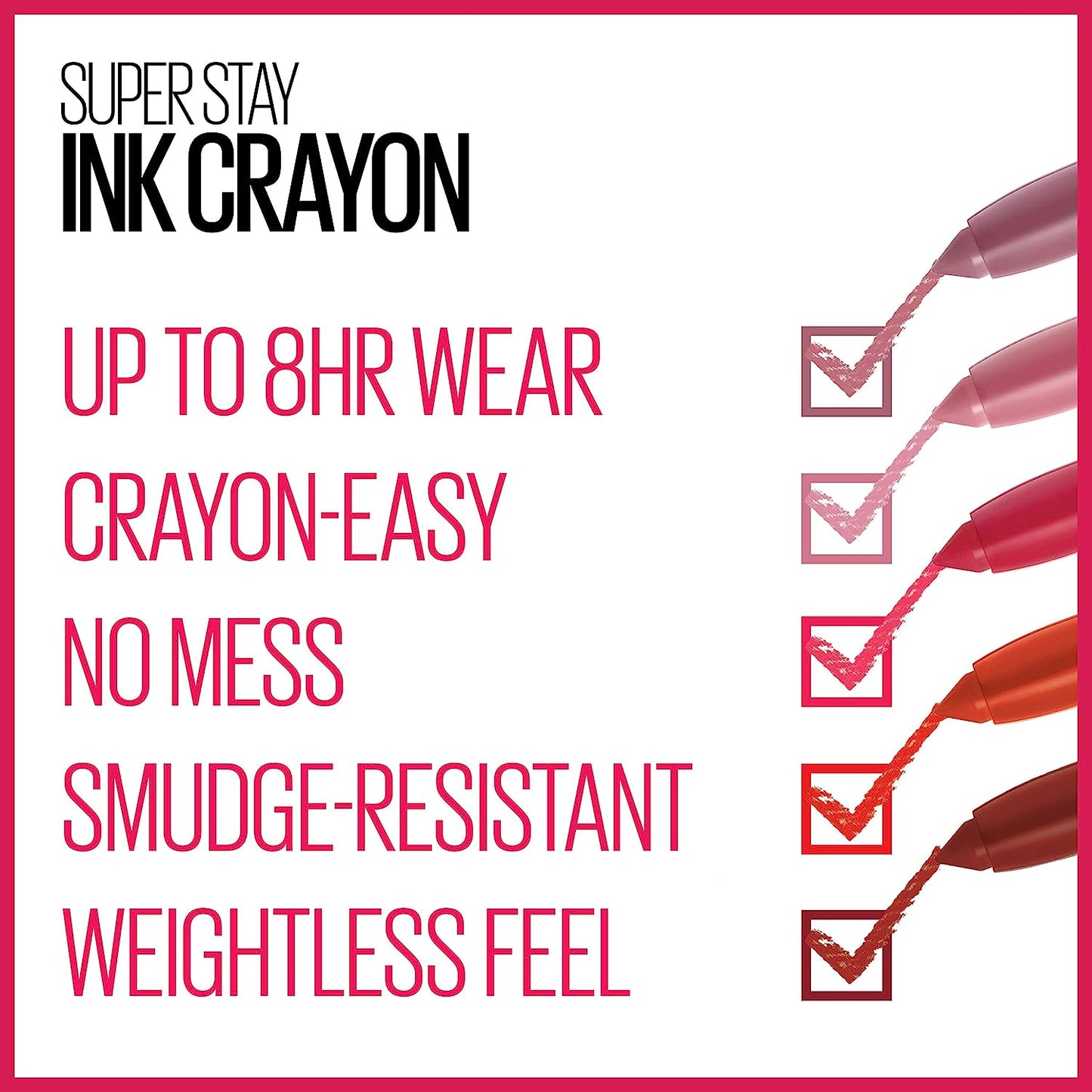 Maybelline Superstay Ink Crayon Lipstick Range: Best Waterproof Lip Liner