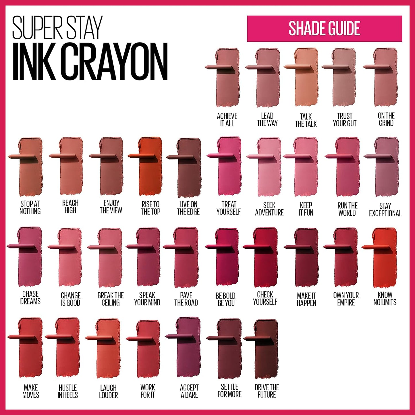 Maybelline Superstay Ink Crayon Lipstick Range: Best Waterproof Lip Liner