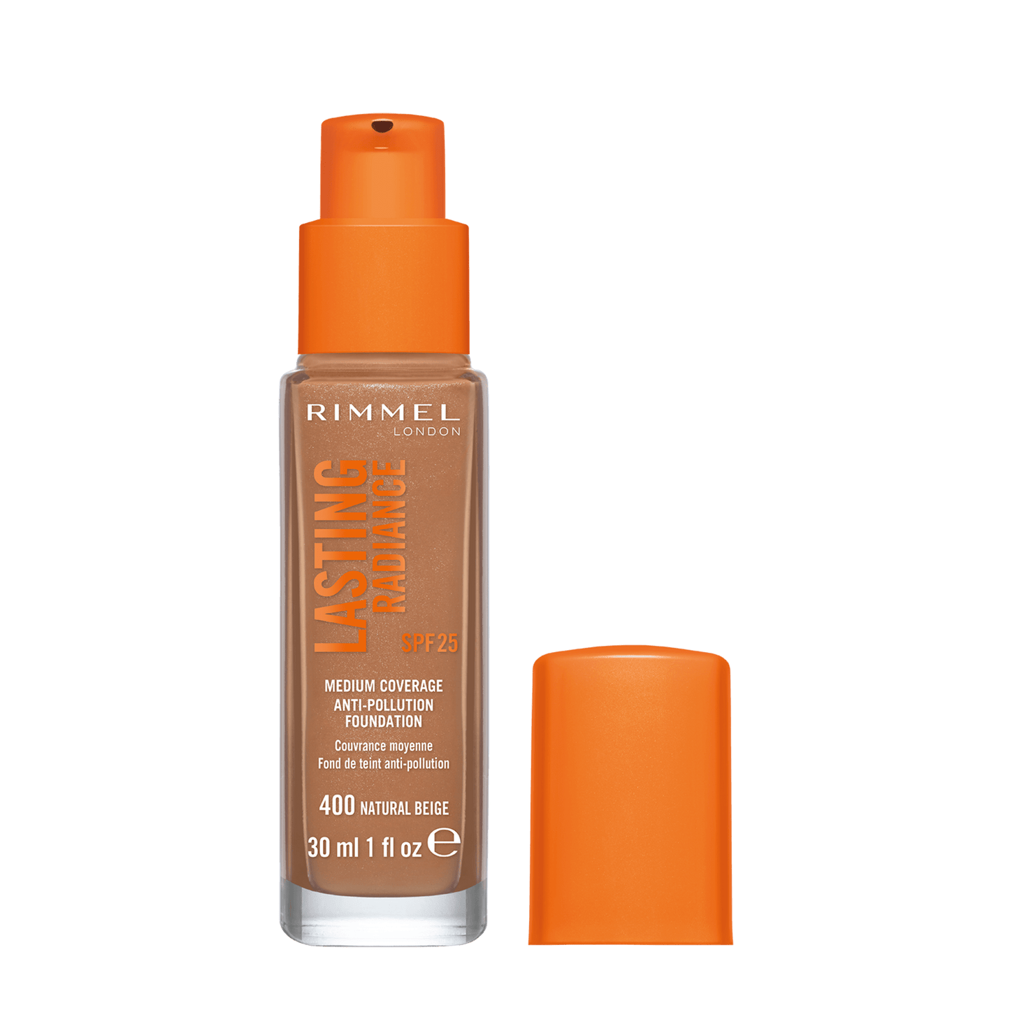 Rimmel Lasting Radiance Foundation – 400 Natural Beige