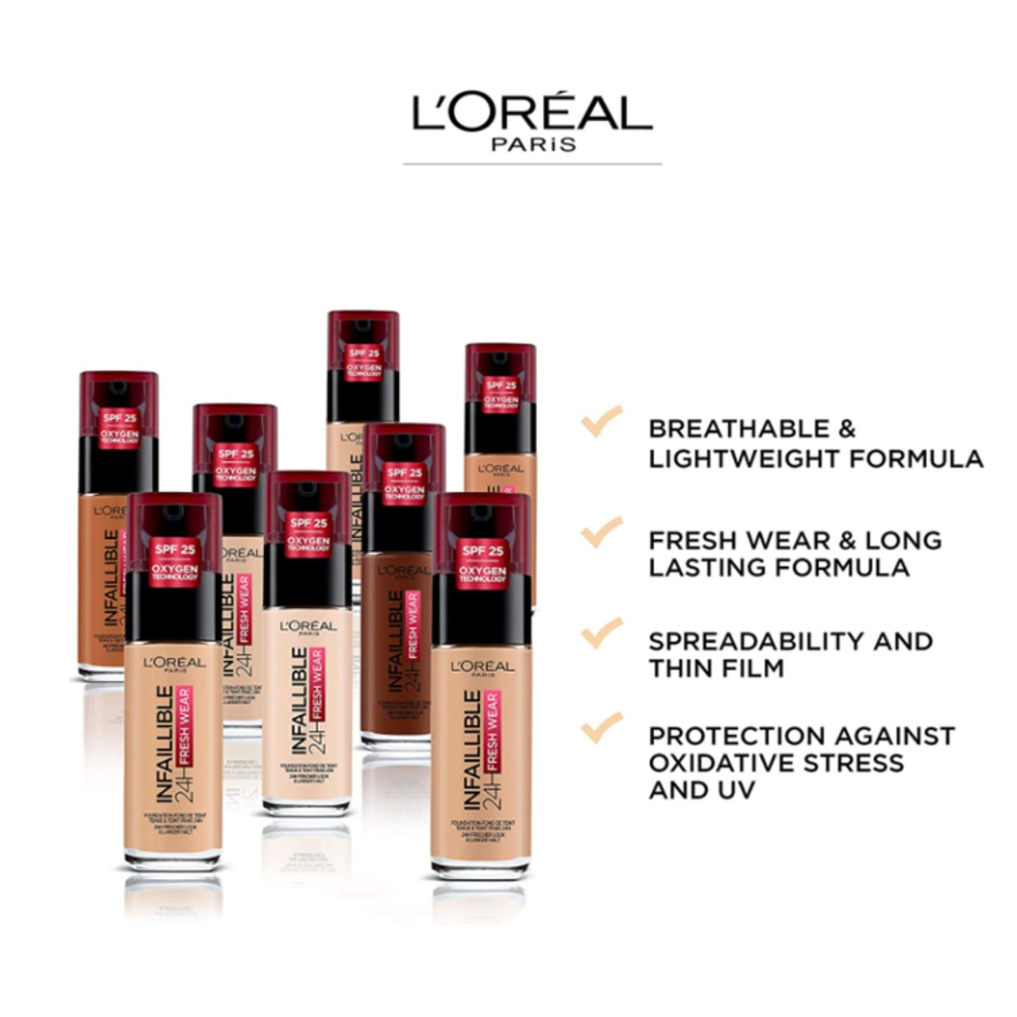 L'Oreal Infallible 24 Hour Fresh Wear Foundation Range