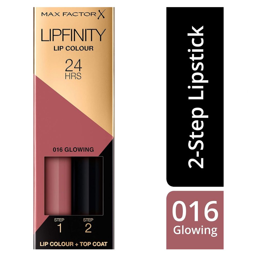 Max Factor Lipfinity Lip Colour 016 Glowing – 24HR Kiss-Proof Finish