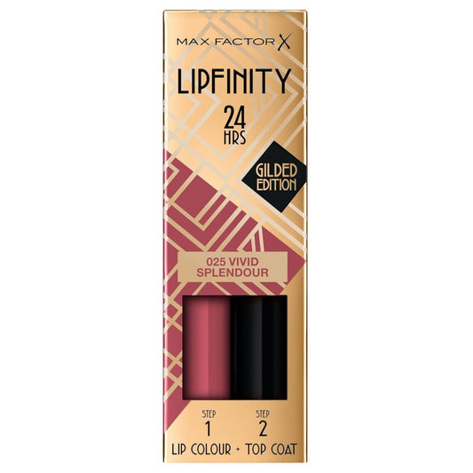 Max Factor Lipfinity Long Lasting Lip Colour 025 Vivid Splendour – 24H Kiss-Proof
