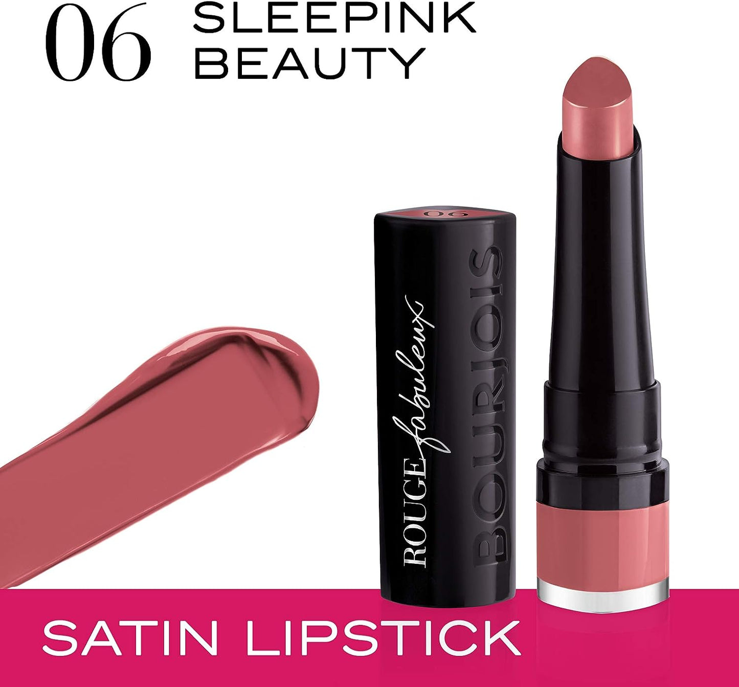 Bourjois Rouge Fabuleux Lipstick 06 Sleepink Beauty – Bold, Creamy Finish