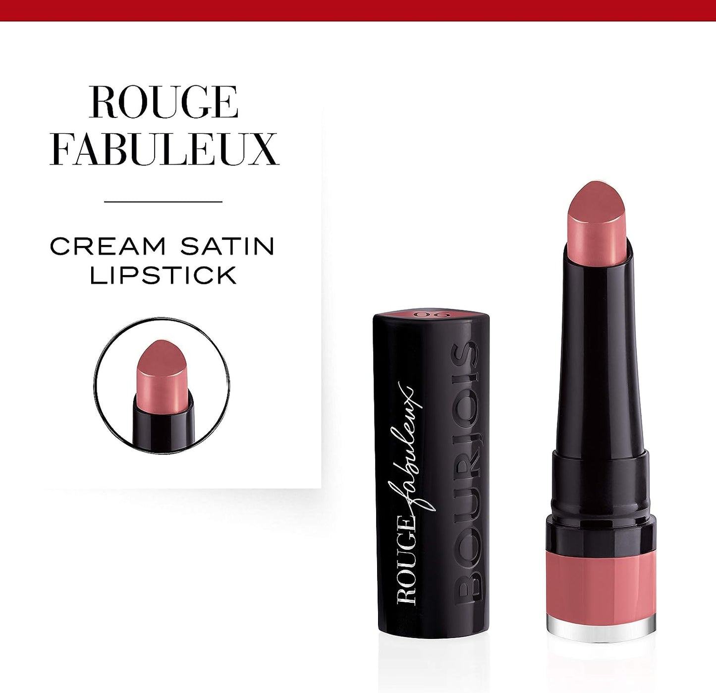 Bourjois Rouge Fabuleux Lipstick 06 Sleepink Beauty – Bold, Creamy Finish