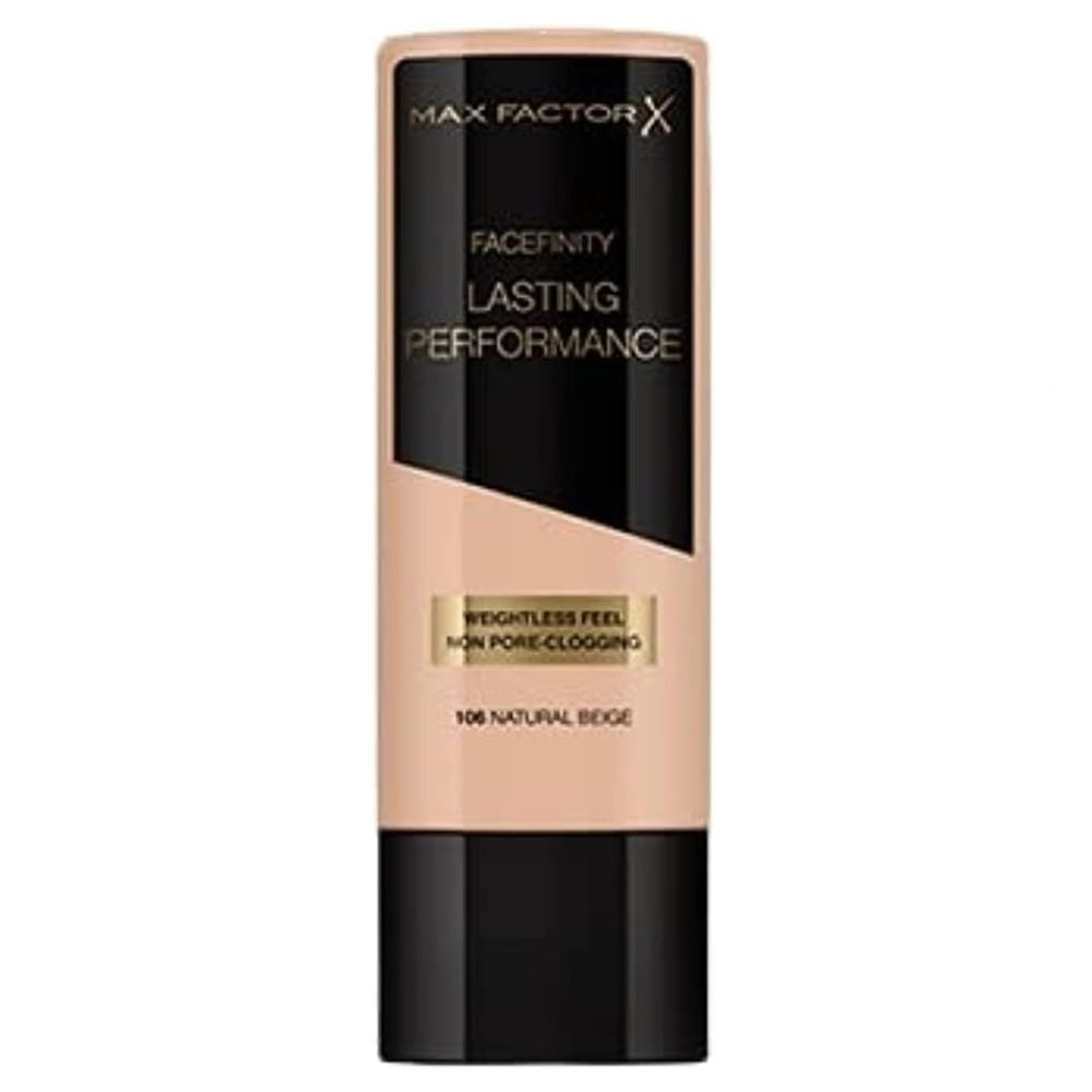 Max Factor Lasting Performance Foundation 106 Natural Beige – 24H Satin-Matte Finish