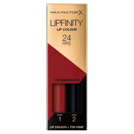 Max Factor Lipfinity Long Lasting Lip Colour 110 Passionate – 24H Kiss-Proof