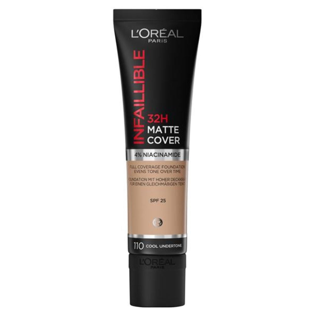 L'Oreal Infallible 32H Matte Cover Foundation 110 Rose Vanilla – Full Coverage Matte