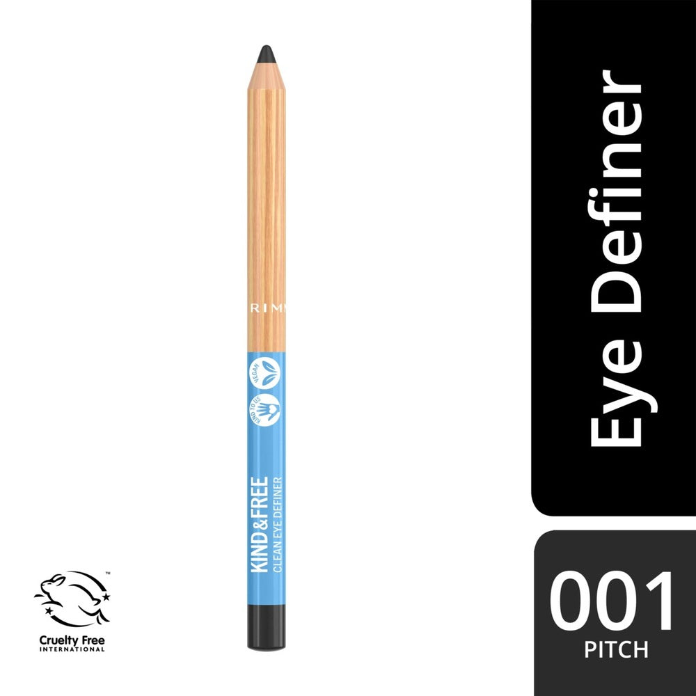 Rimmel Kind & Free Clean Eye Definer Pencil Eyeliner 001 Pitch