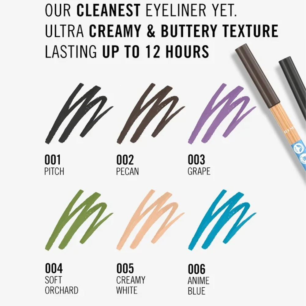 Rimmel Kind & Free Clean Eye Definer Pencil Eyeliner 001 Pitch