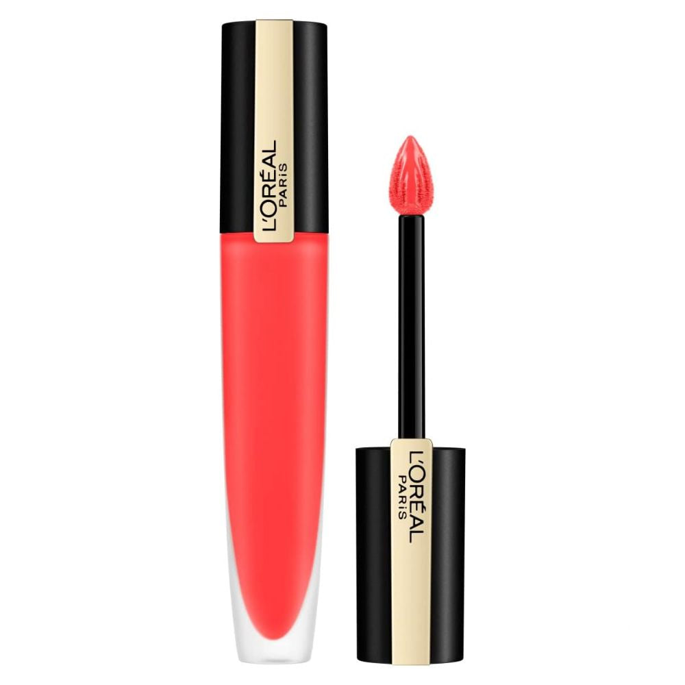 L'Oreal Rouge Signature Matte Liquid Lipstick 132 I Radiate – Vibrant, Weightless Matte