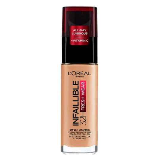 L'Oreal Infallible 32Hr Fresh Wear Foundation 180 Golden Linen – Lightweight, Long-Lasting