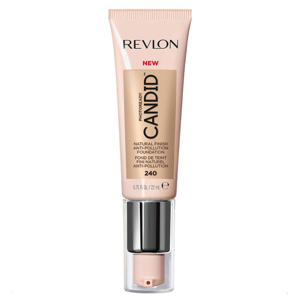 Revlon PhotoReady Candid Natural Finish Foundation 240 Natural Beige – Lightweight, Radiant Coverage