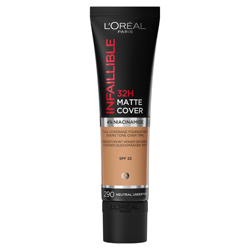 L'Oreal Paris Infallible 32H Matte Cover Foundation Range – Full Coverage, Long Wear