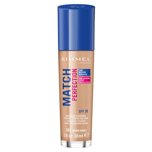 Rimmel Match Perfection Foundation – 301 Warm Honey