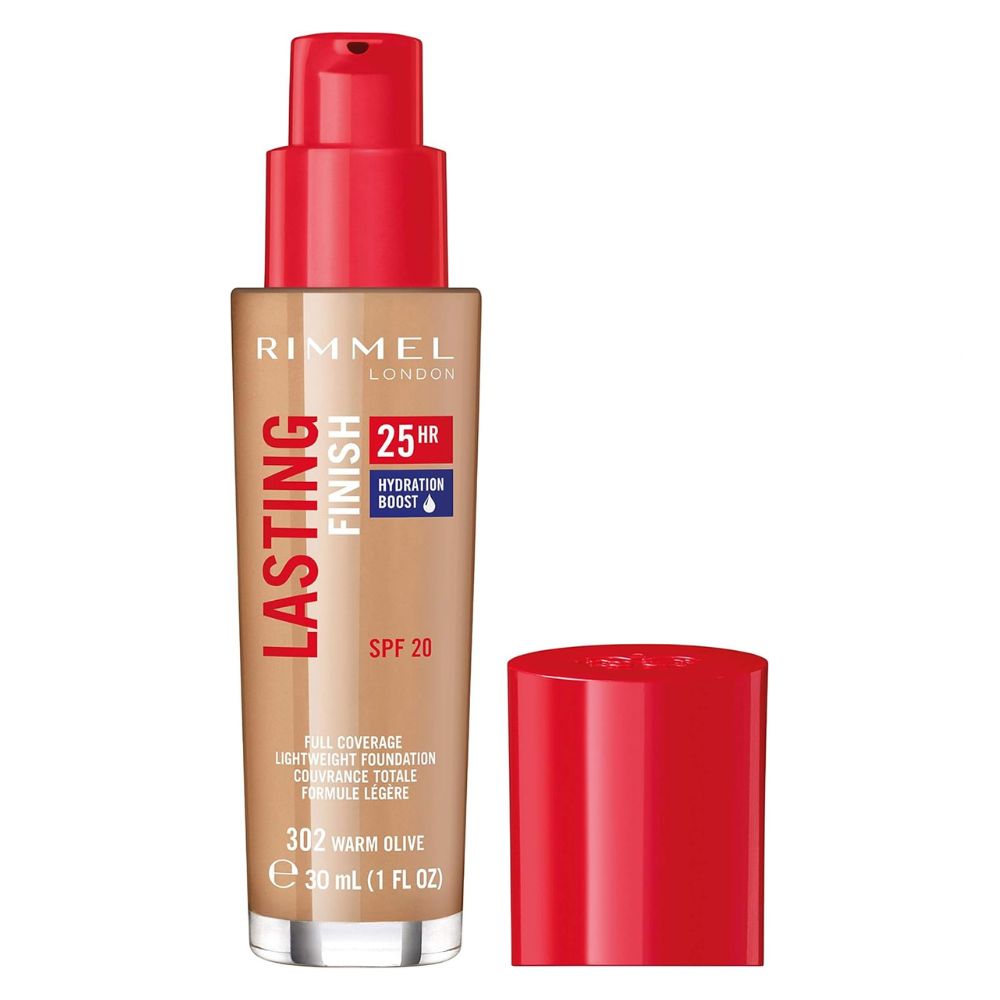Rimmel Lasting Finish 25H Foundation – Full Coverage, Longwear Comfort