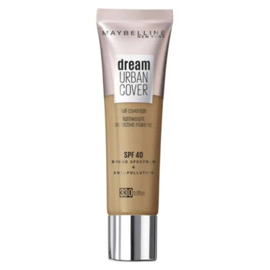 Maybelline Dream Urban Cover Liquid Foundation 330 Toffee – Full Coverage, SPF 40