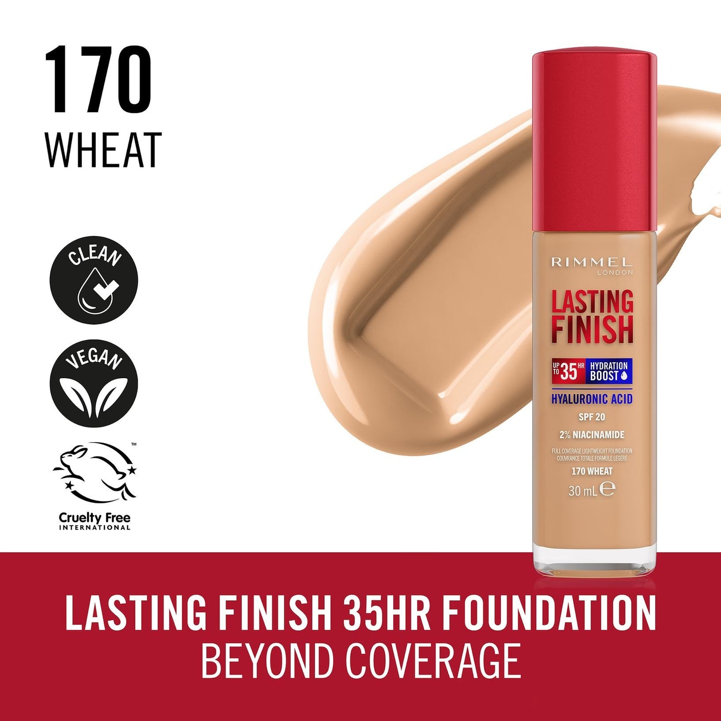 Rimmel Lasting Finish Extreme 35H Foundation – 170 Wheat