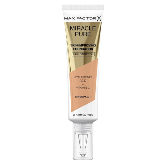 Max Factor Miracle Pure Skin-Improving Foundation – Natural Finish, Skincare Benefits