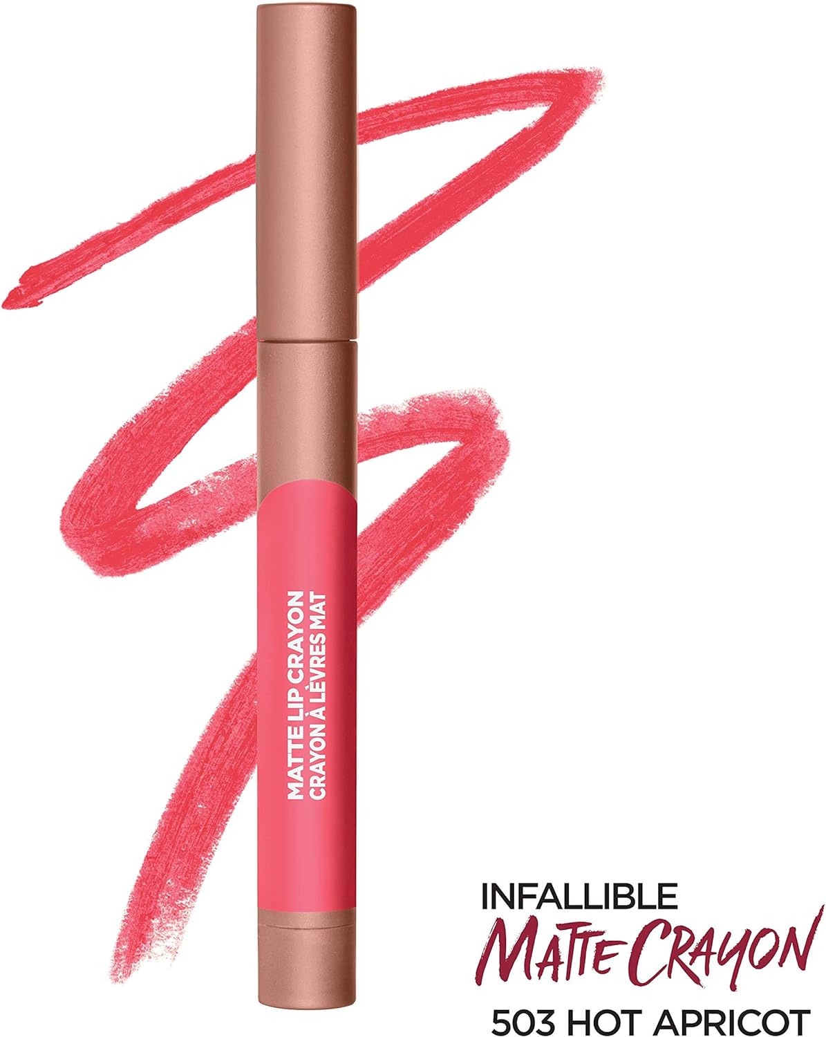 L'Oreal Infallible Lip Crayon 503 Hot Apricot – Radiant, High-Impact Color