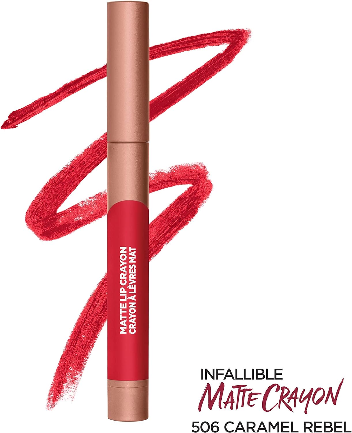 L'Oreal Infallible Lip Crayon 506 Caramel Rebel – Warm, Velvety Matte Finish