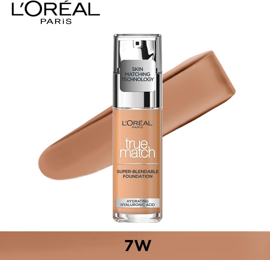 L'Oreal True Match Foundation 7W/7D Golden Amber – Natural, Radiant Finish