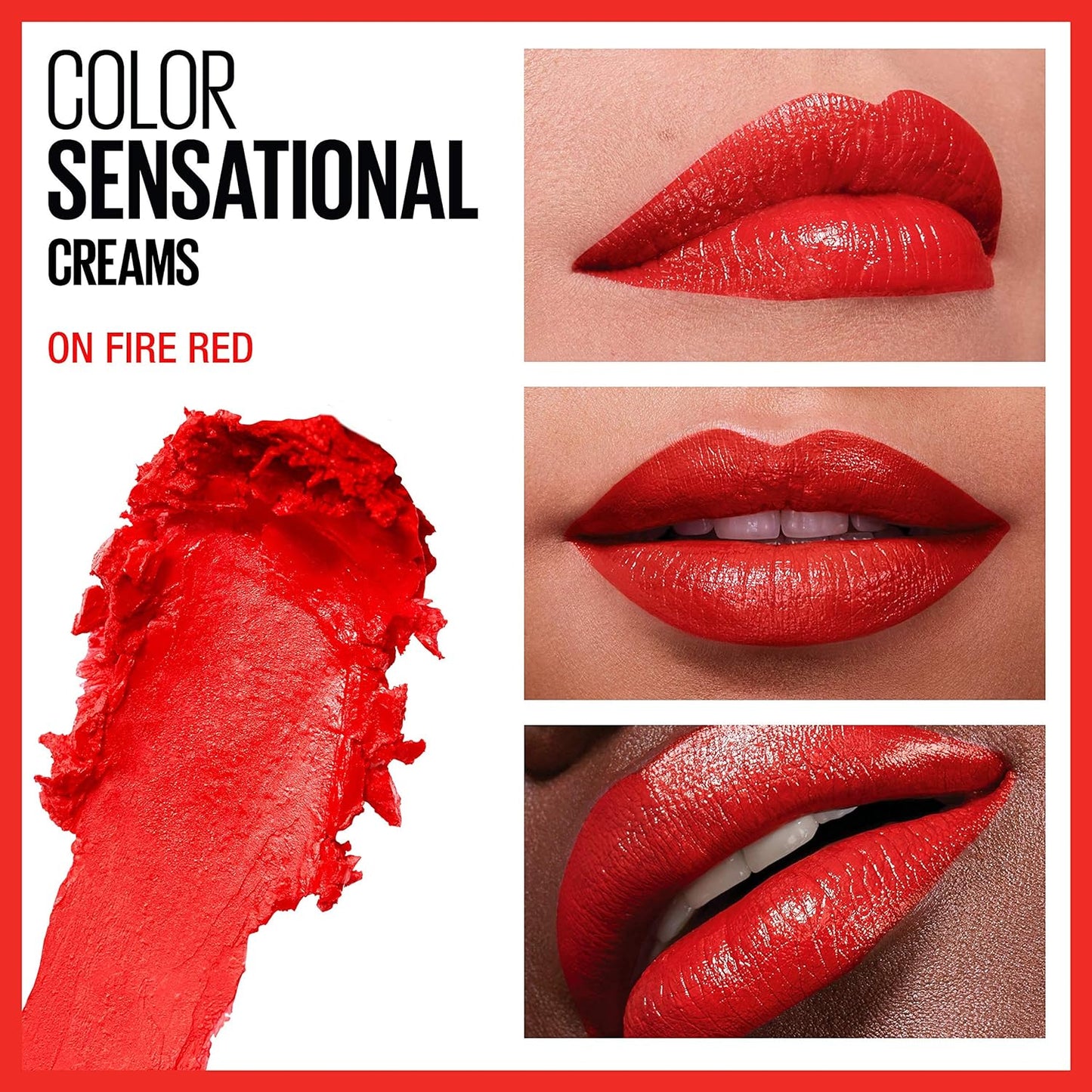 Maybelline Color Sensational The Creams 895 On Fire Red – Bold, Creamy Finish