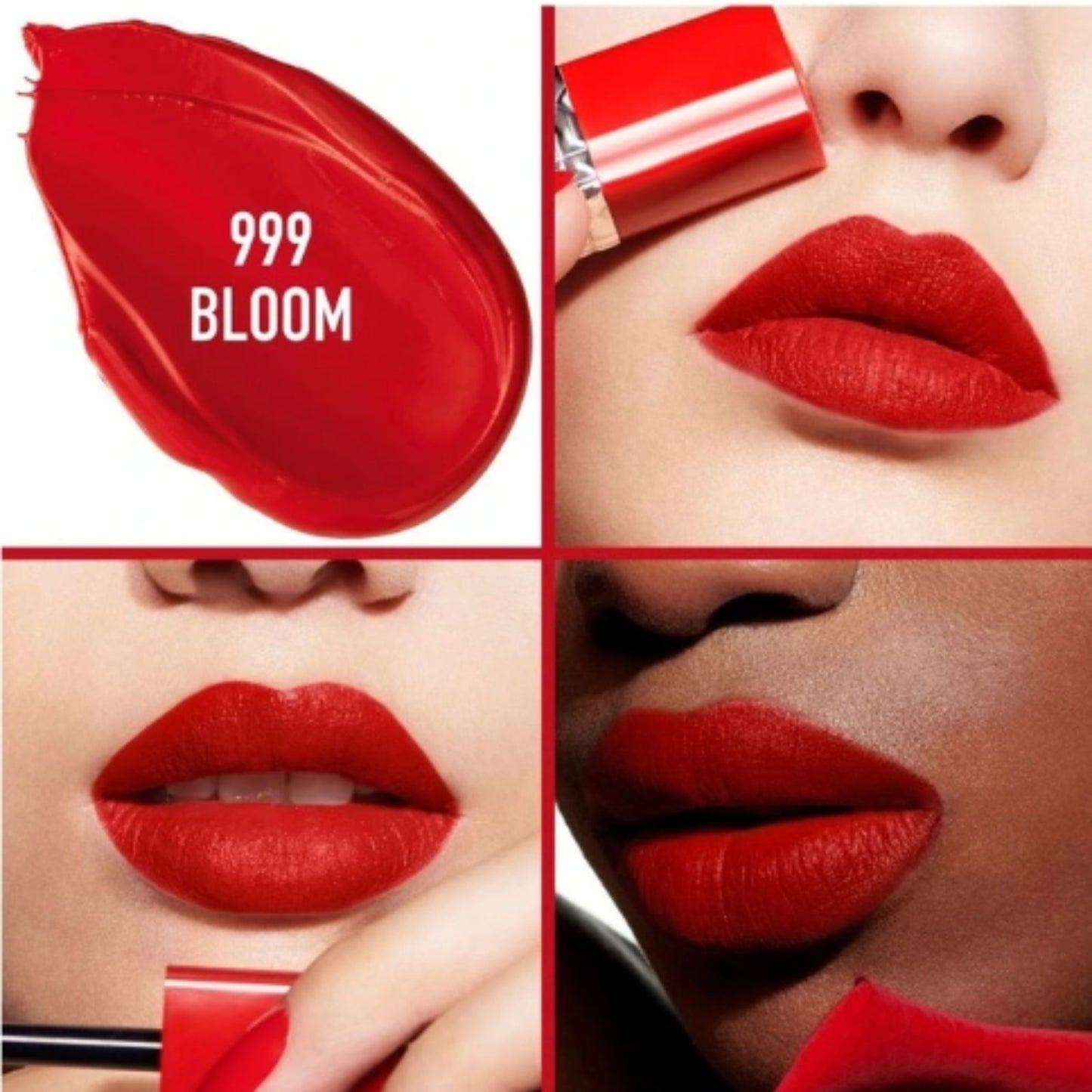 Rouge Dior Couture Ultra Care Liquid Lipstick 999 Bloom – Iconic, Radiant Red