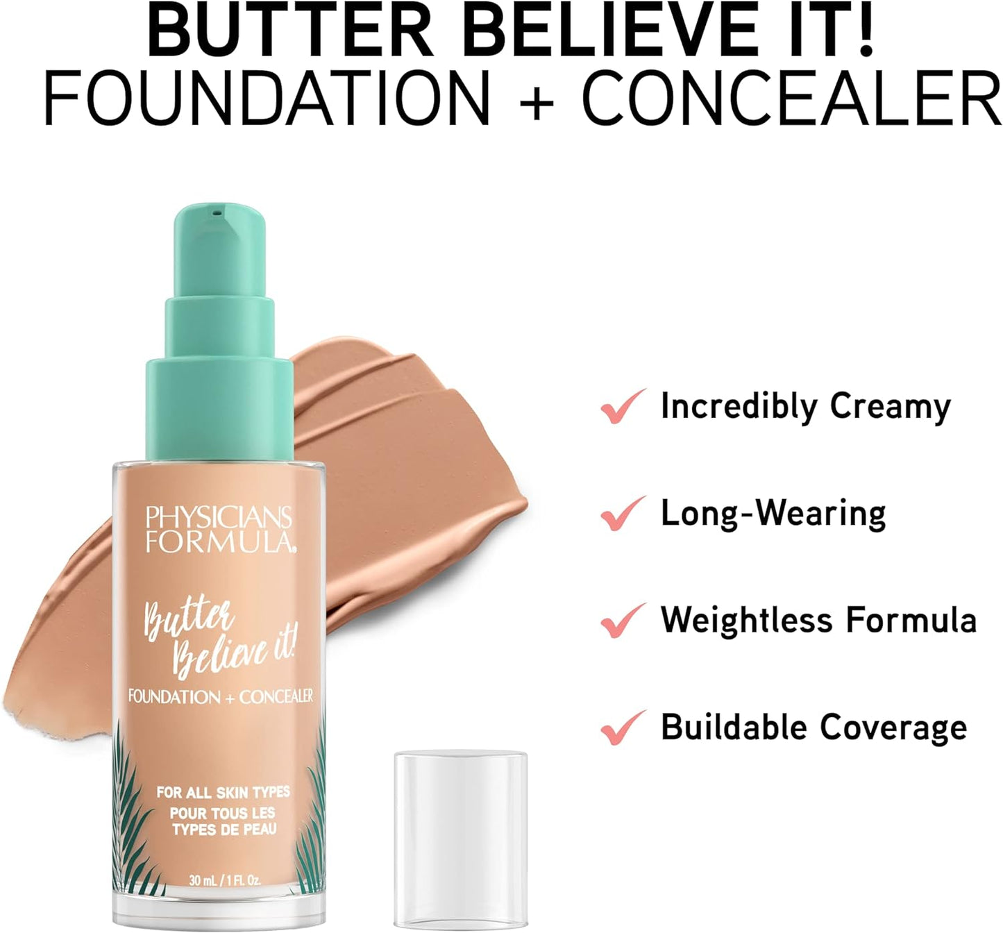 Physicians Formula Butter Believe it! Foundation & Concealer - Flawless Coverage