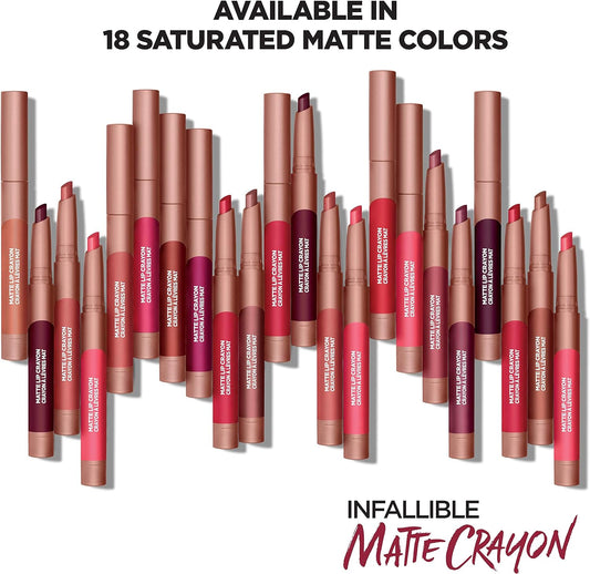 L'Oreal Infallible Matte Lip Crayon - Bold Color, Matte Finish