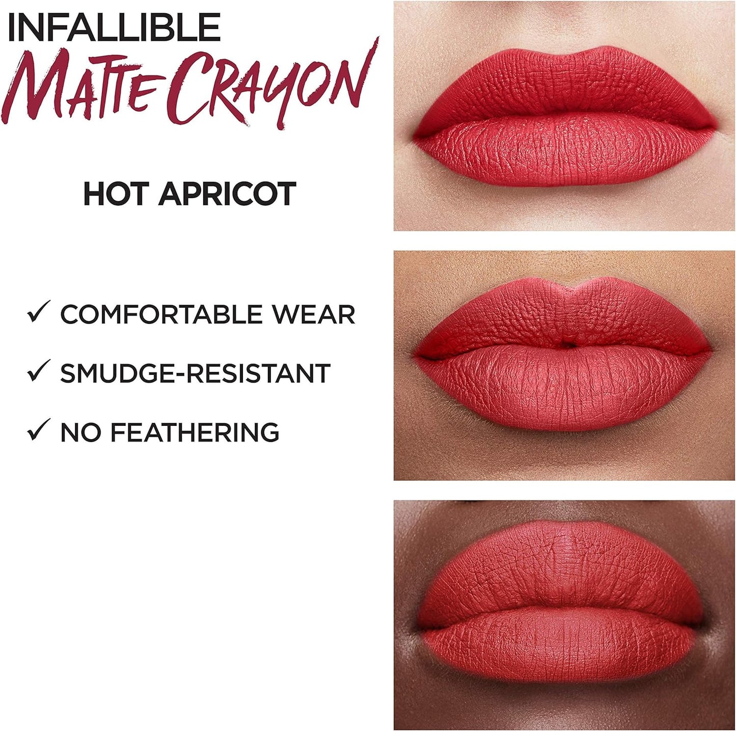 L'Oreal Infallible Matte Lip Crayon 106 Mon Cinnamon – Long-Lasting, Matte Perfection