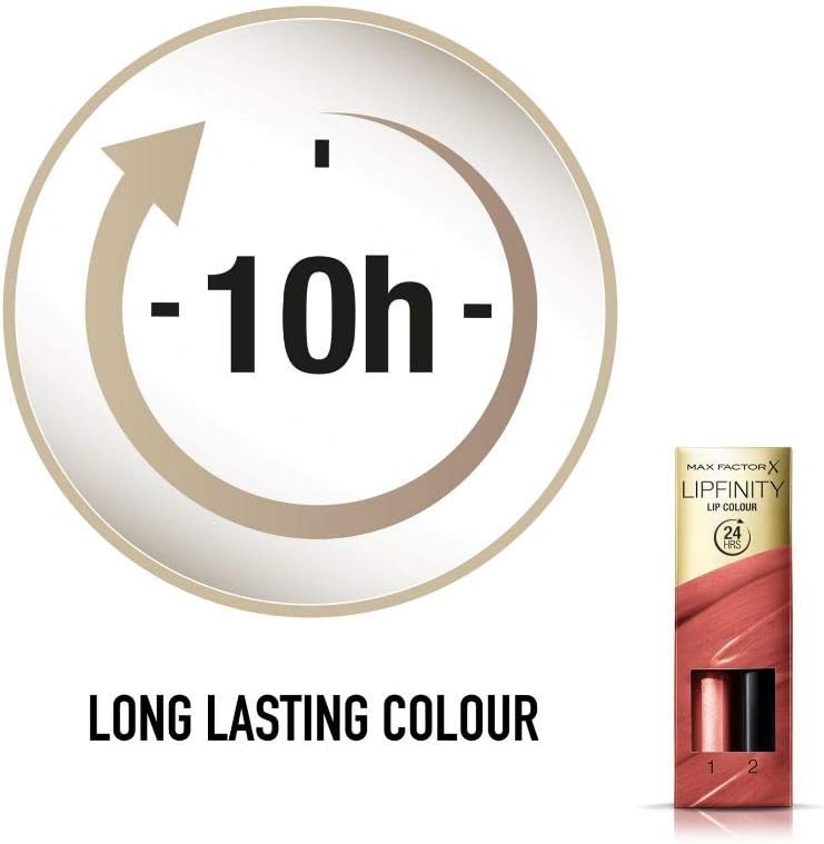 Max Factor Lipfinity Lip Colour 016 Glowing – 24HR Kiss-Proof Finish