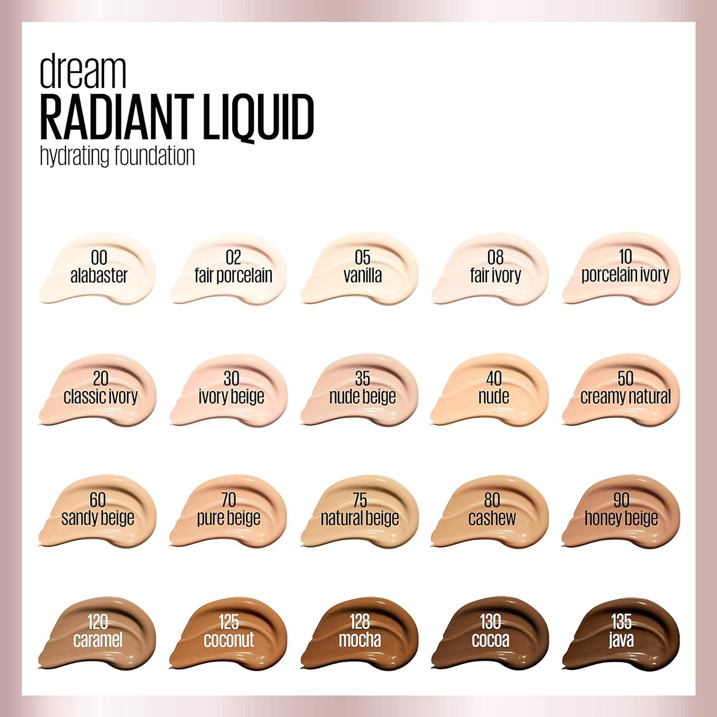 Maybelline Dream Radiant Liquid Hydrating Foundation 02 Fair Porcelain – Glowy, Hydrating Finish