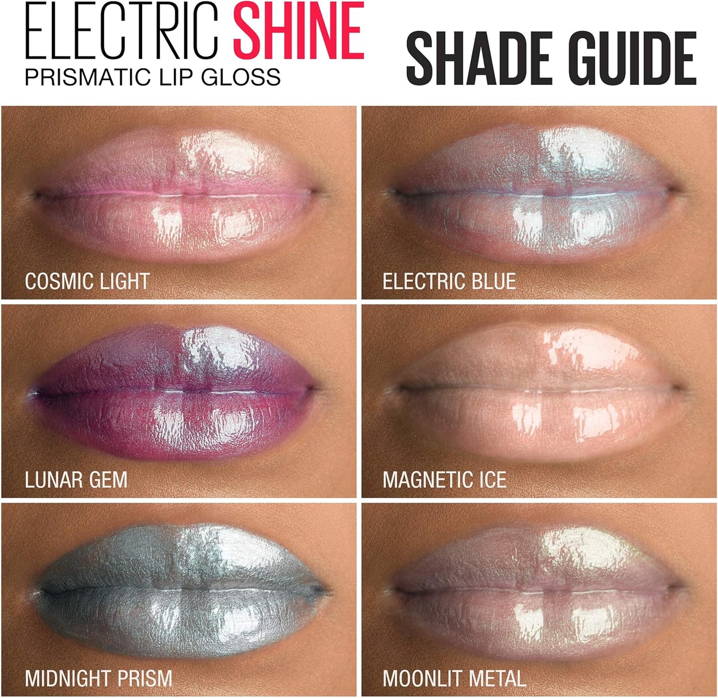 Maybelline Electric Shine Prismatic Lip Gloss – Iridescent, High Shine