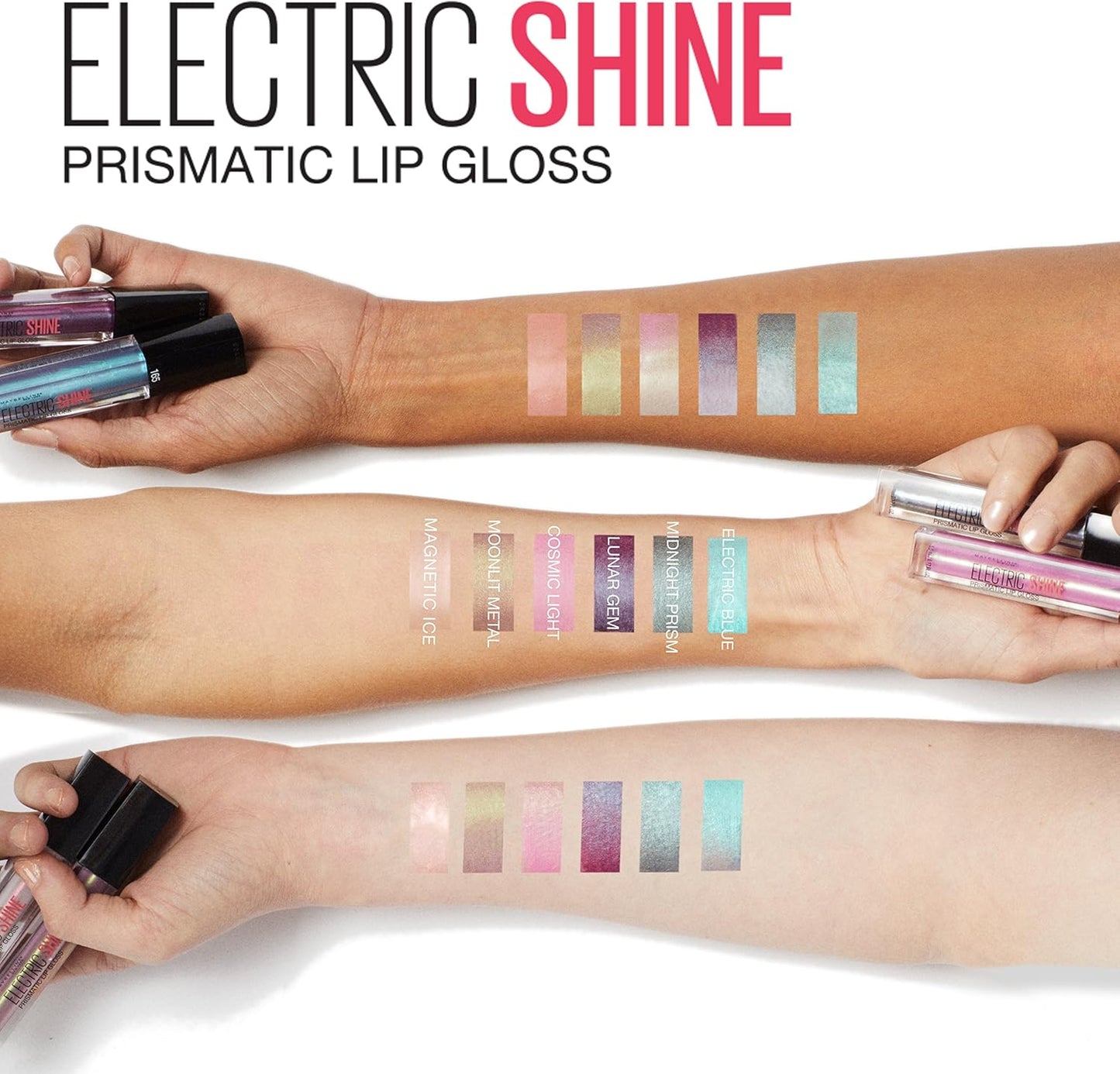 Maybelline Electric Shine Prismatic Lip Gloss – Iridescent, High Shine