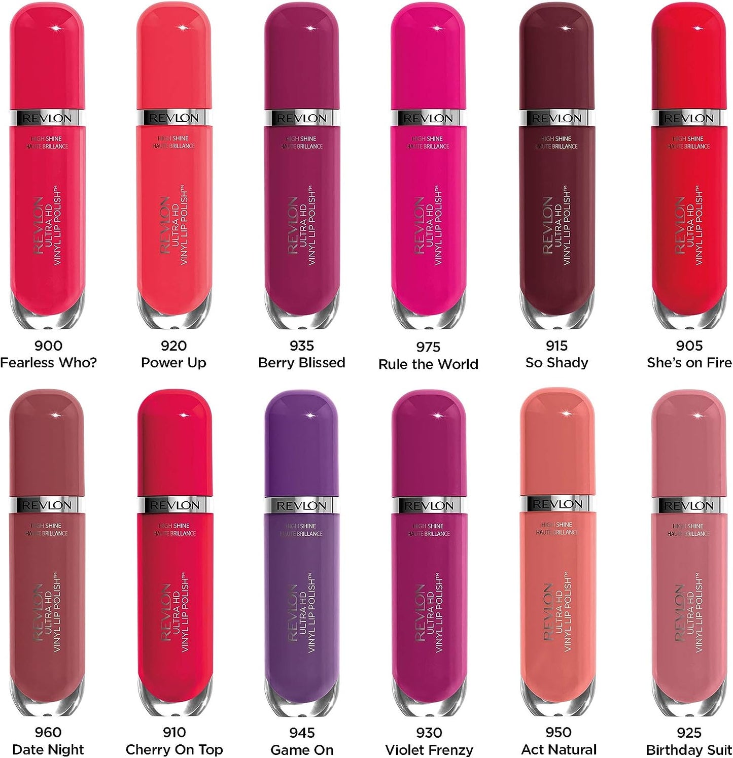 Revlon Ultra HD Vinyl Lip Polish Range - Lustrous Color Spectrum