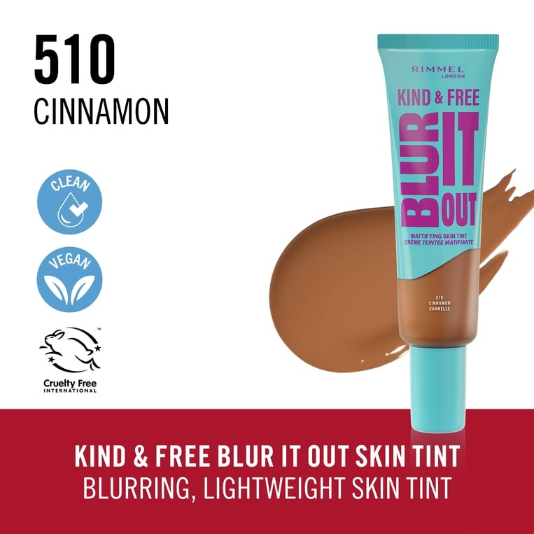 Rimmel Blurt It Out Mattifying Skin Tint Foundation – 510 Cinnamon